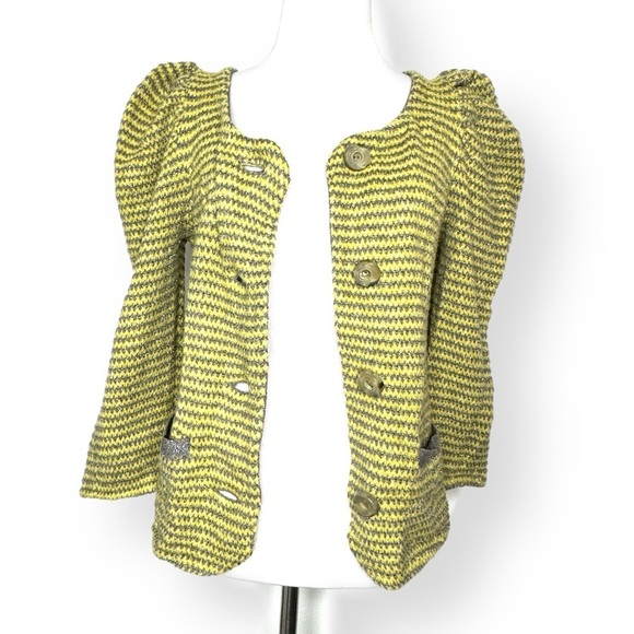 Anthropologie Moth Stardust Cardigan blazer stripe - Picture 4 of 7